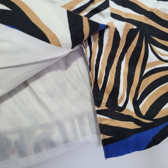 Animal Print Pencil Skirt - Royal Blue - Picture 3 of 5